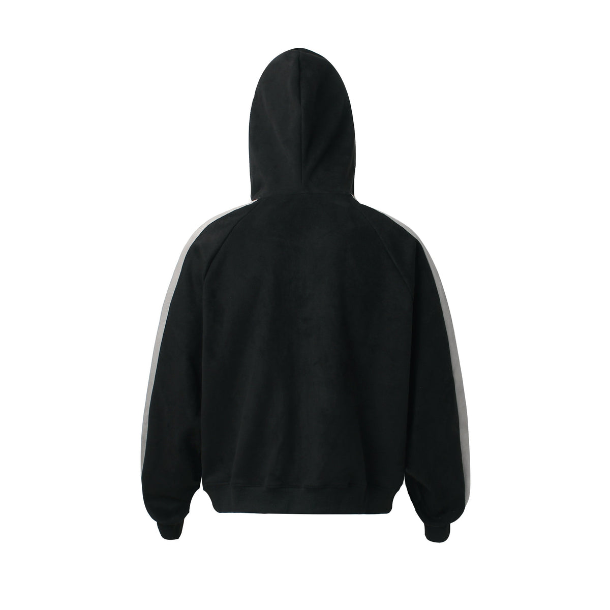 Madxmarx Suede-Finish Retro Zip Hoodie