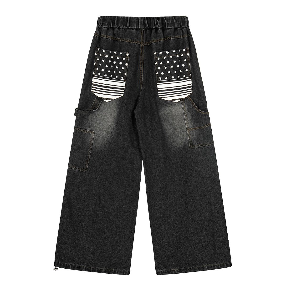 Pantalon en jean large « Star Flag » de Madxmarx