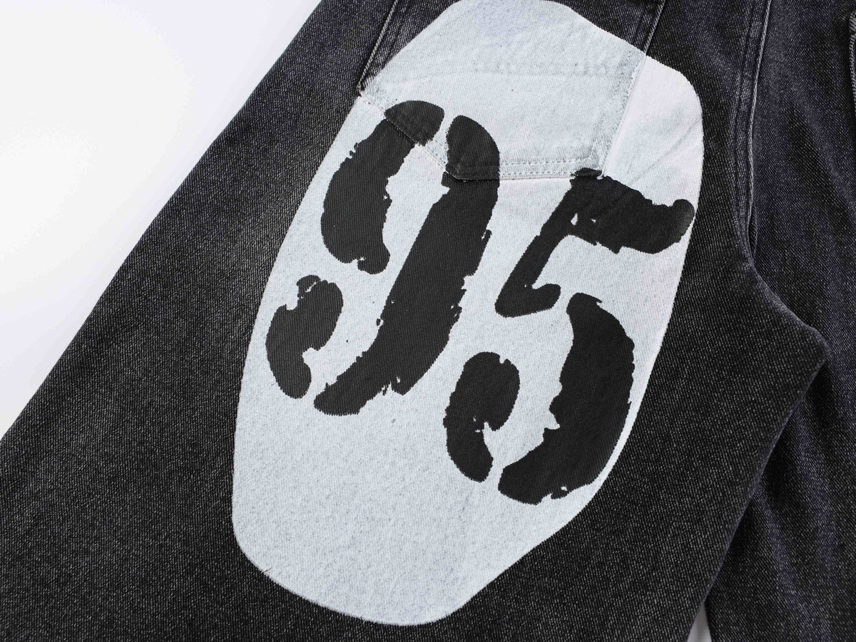 Madxmarx 1990 Graphic Wide-Leg Jeans