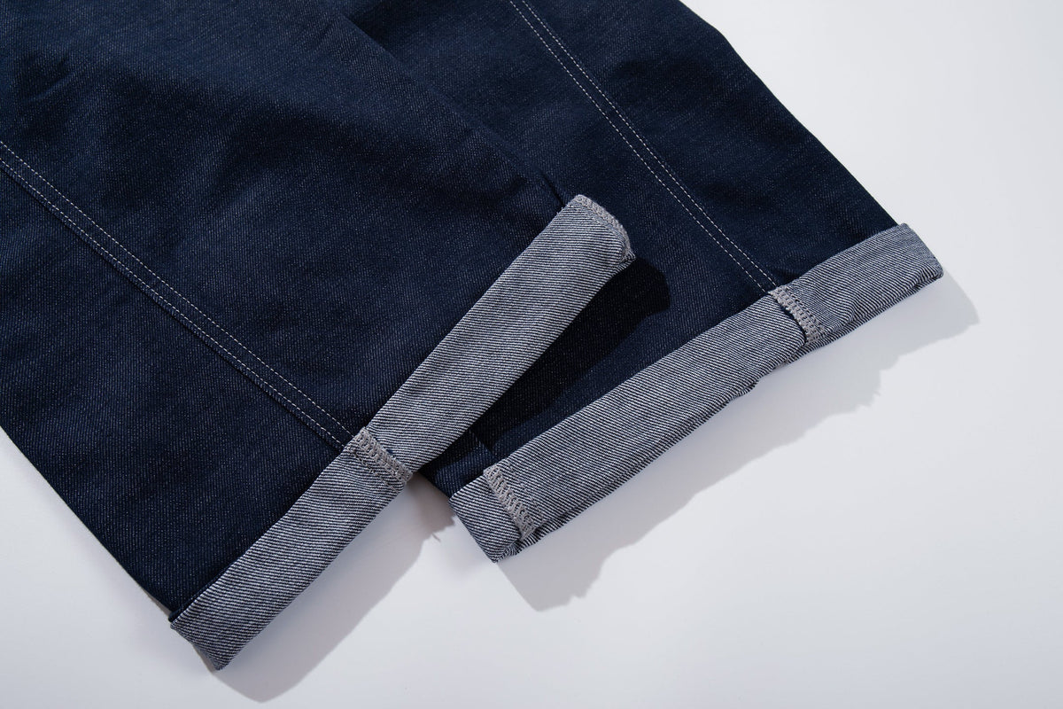 Madxmarx Utility Cuffed Wide-Leg Denim