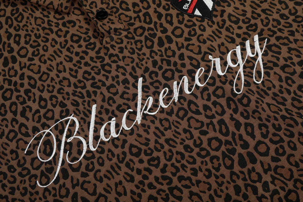 Madxmarx “Leopard Script Polo Tee”