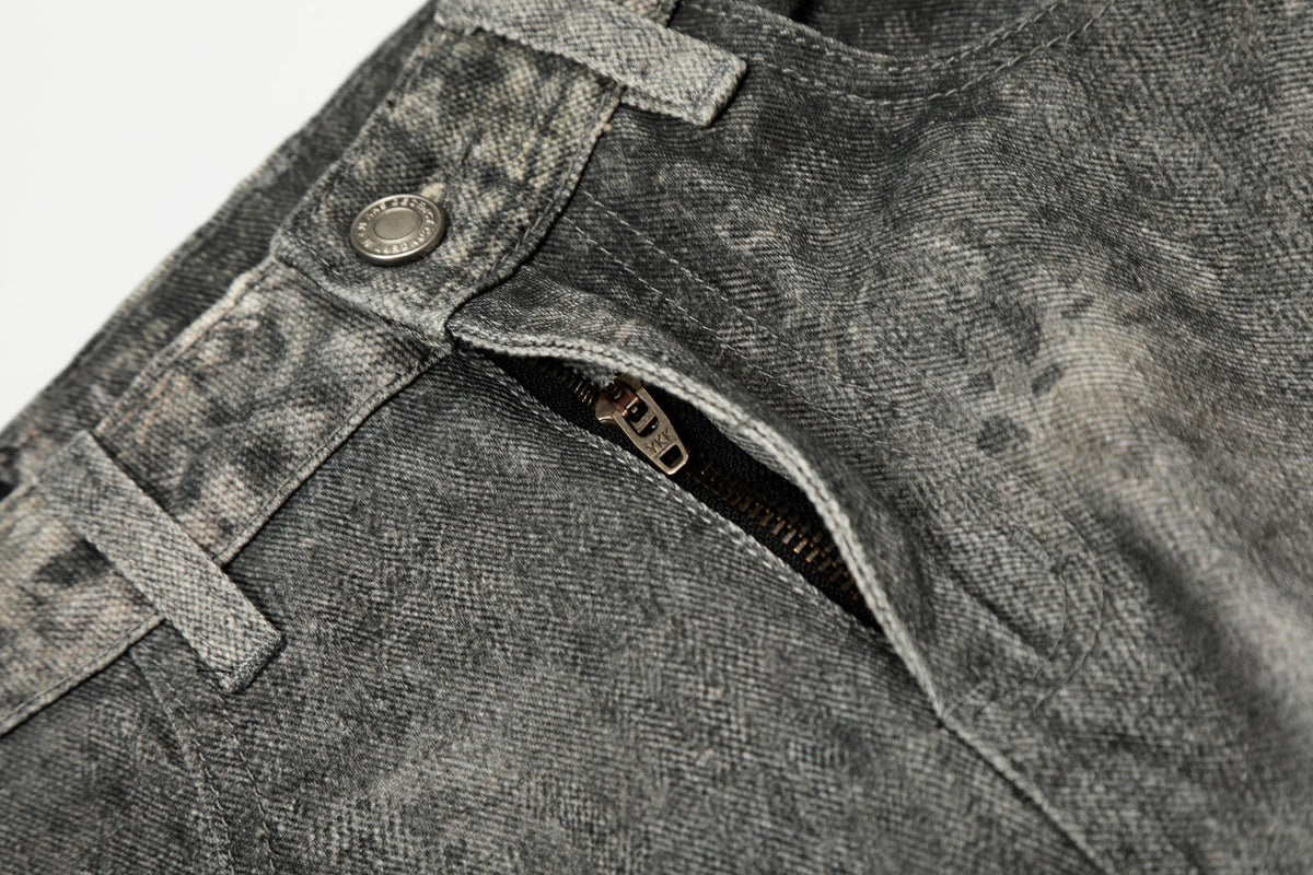 Madxmarx Washed Curved Denim Pants