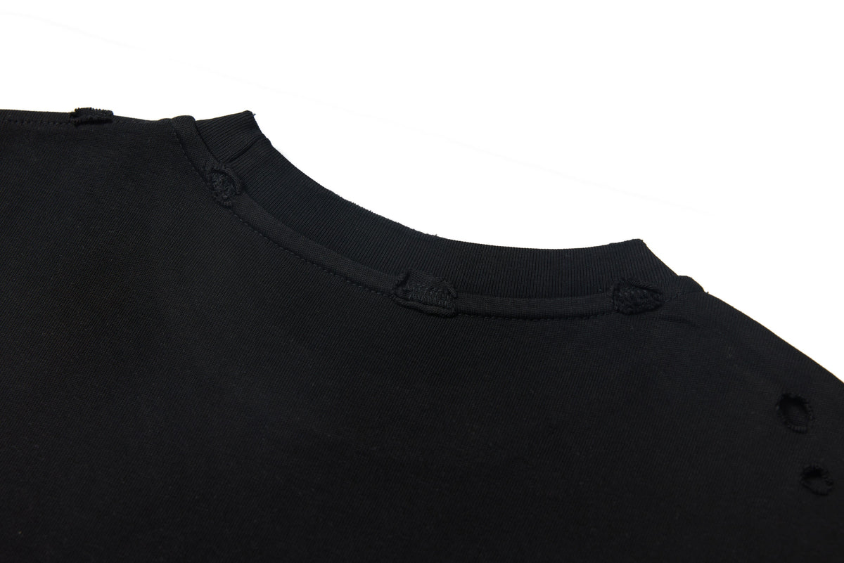 Madxmarx Distressed Graphic Long Sleeve Tee