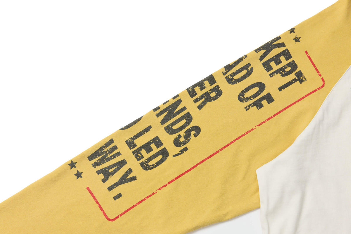 Madxmarx Contrast Raglan Graphic Long Sleeve Tee