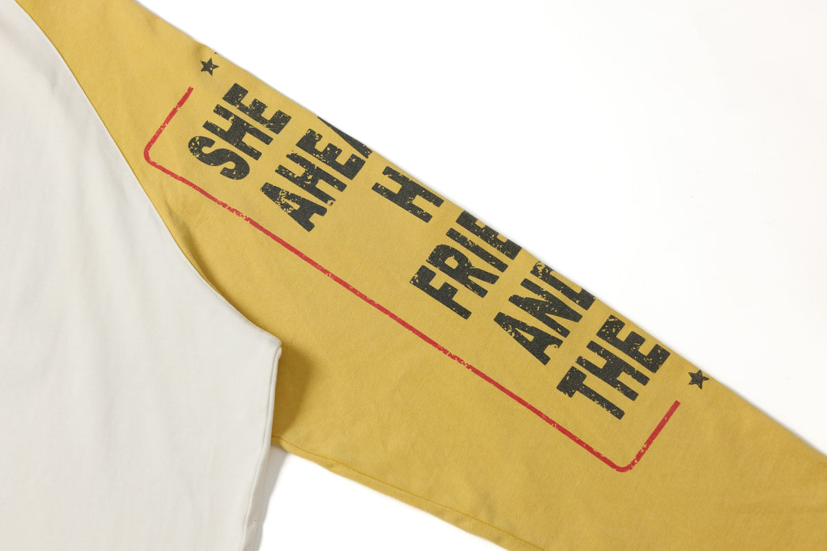 Madxmarx Contrast Raglan Graphic Long Sleeve Tee