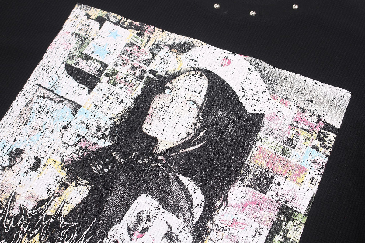 Madxmarx Studded Graphic Long Sleeve