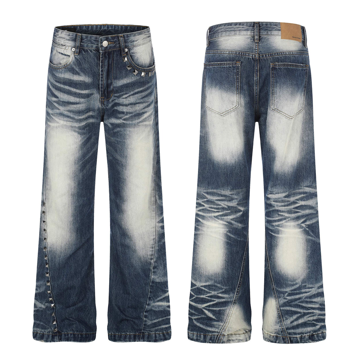 Madxmarx Studded Vintage Wash Jeans
