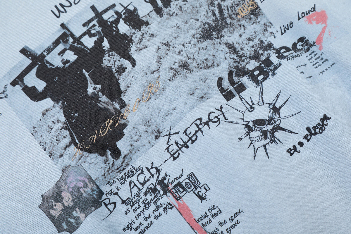 Madxmarx Collage Graphic Zip-Up Hoodie