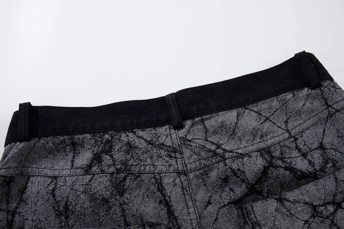 Pantalon en jean large à empiècement graphique Madxmarx