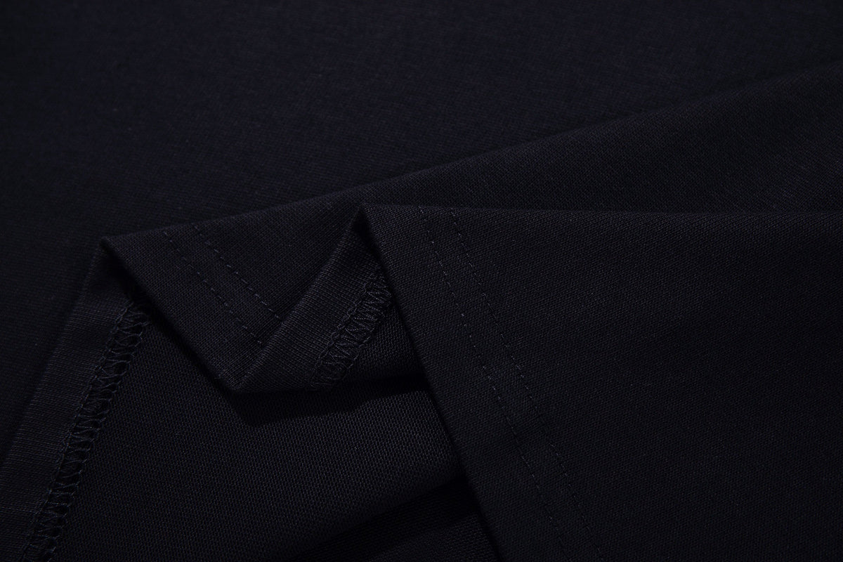 Madxmarx Lace-Up Graphic Polo Long Sleeve