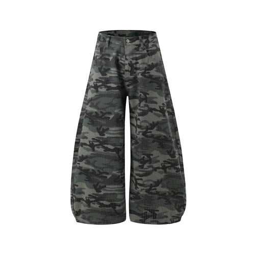 Madxmarx Camouflage Wide-Leg Jeans - XS / Camo