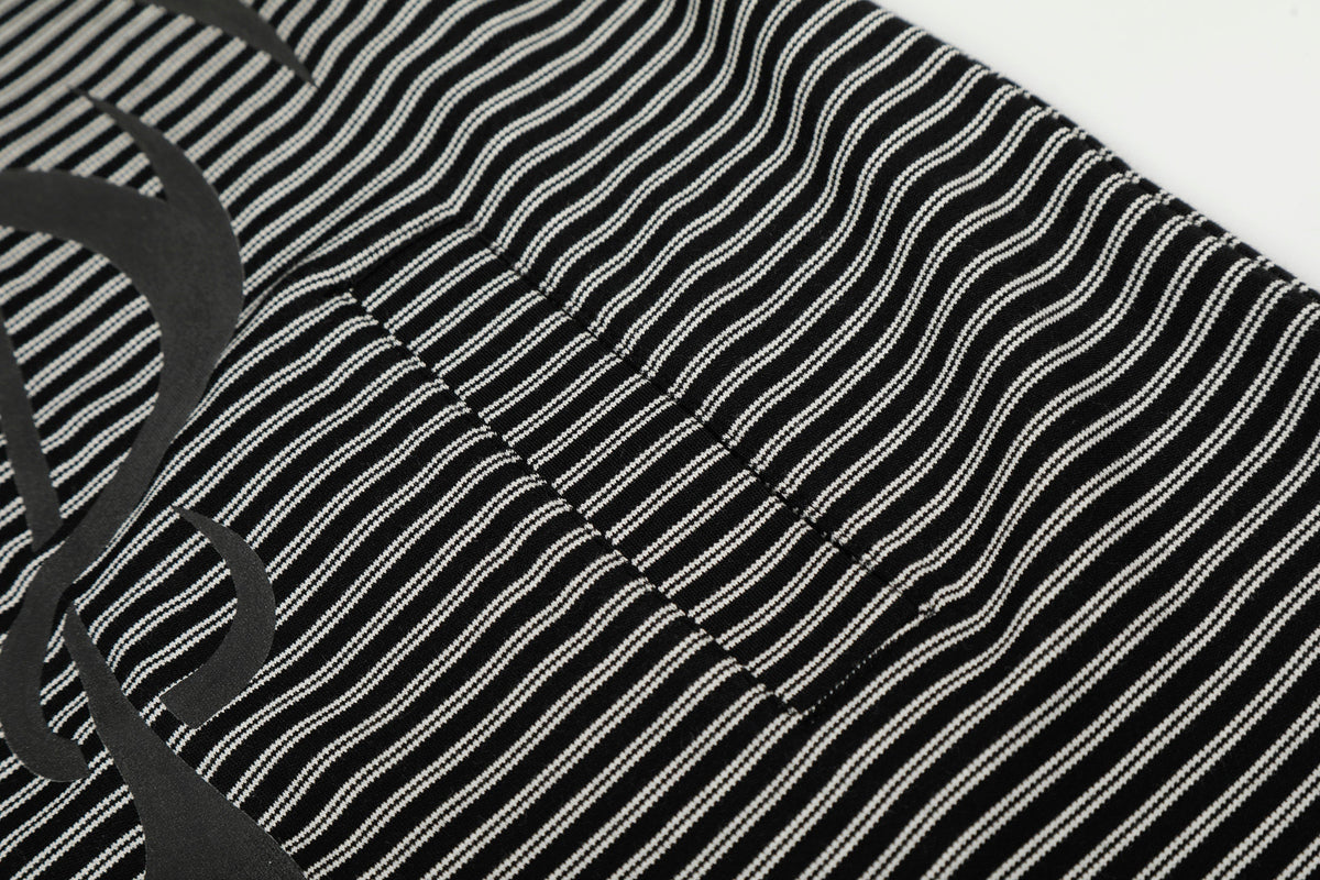 Madxmarx Striped Graphic Zip Hoodie
