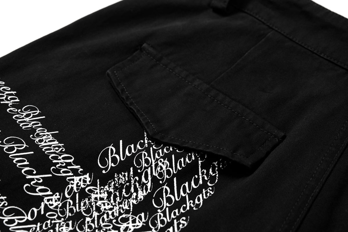 Madxmarx Cross Lettering Cargo Pants