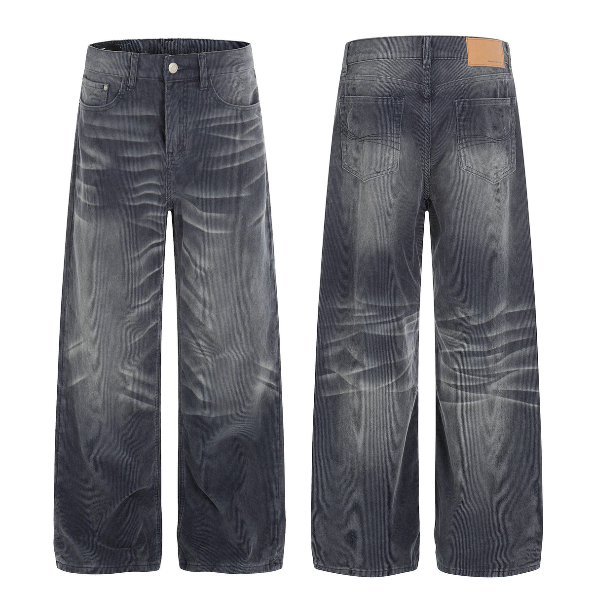 Madxmarx Washed Corduroy Wide-Leg Pants