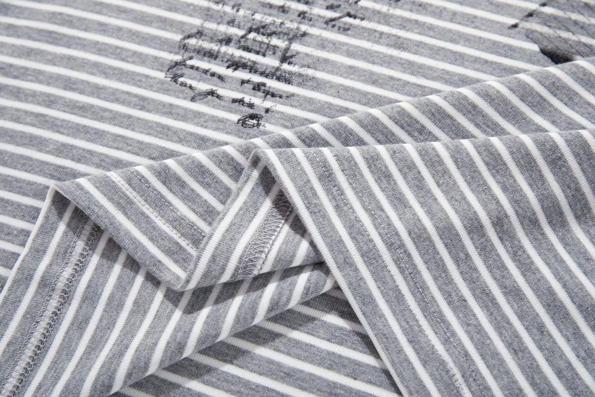 Madxmarx Striped Graphic Long Sleeve