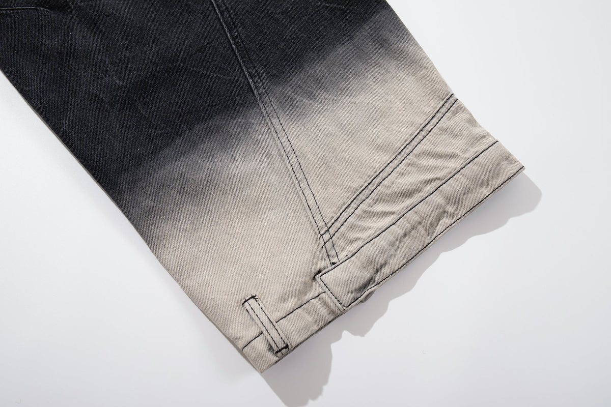 Madxmarx Gradient Washed Wide-Leg Jeans