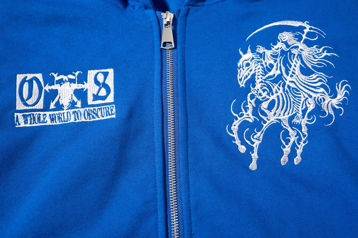 Madxmarx Horse Graphic Zip-Up Hoodie