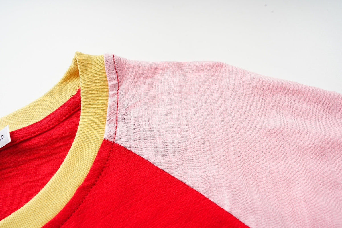 Madxmarx Contrast Raglan Sports Long Sleeve Tee