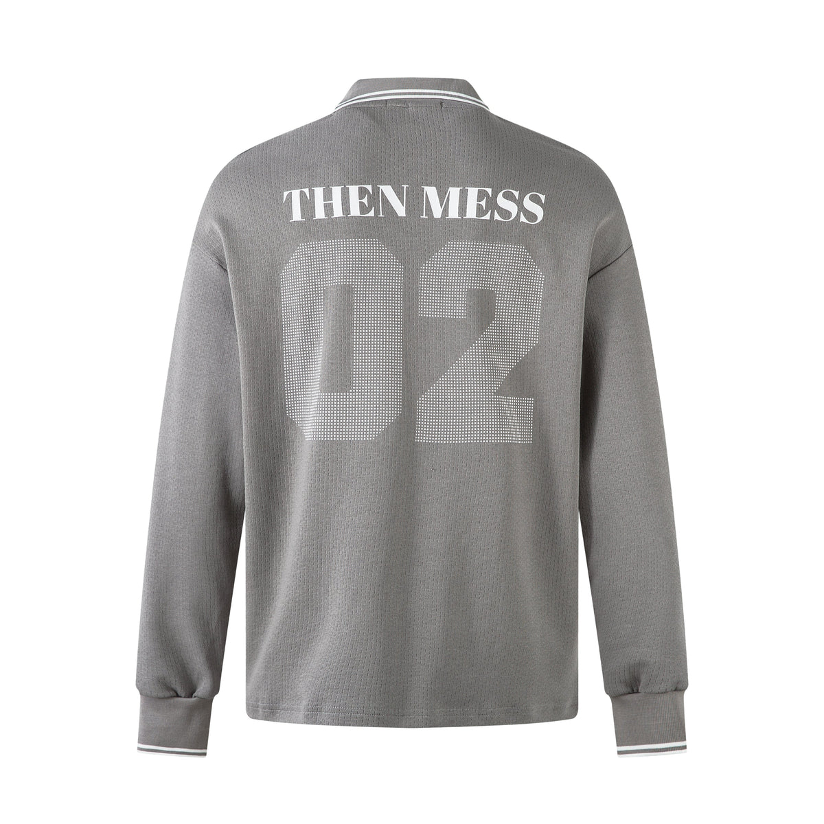 Madxmarx Varsity Langarm-Poloshirt aus Mesh