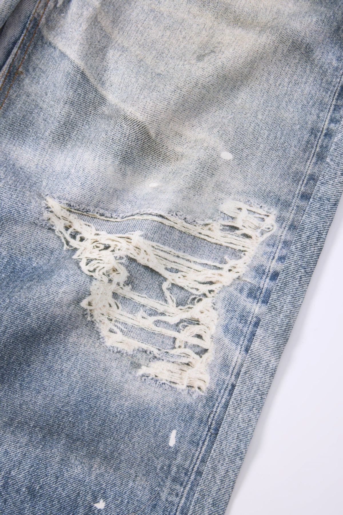 Madxmarx Layered Waist Distressed Jeans