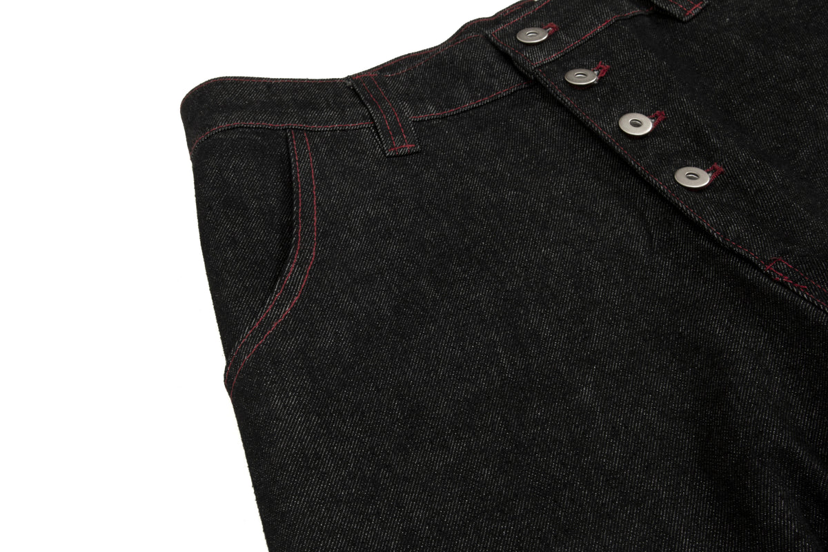 Pantalon en jean large à boutons multiples Madxmarx