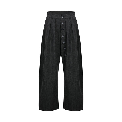 Madxmarx “Minimal Pleated Wide-Leg Pants” - XS / Black