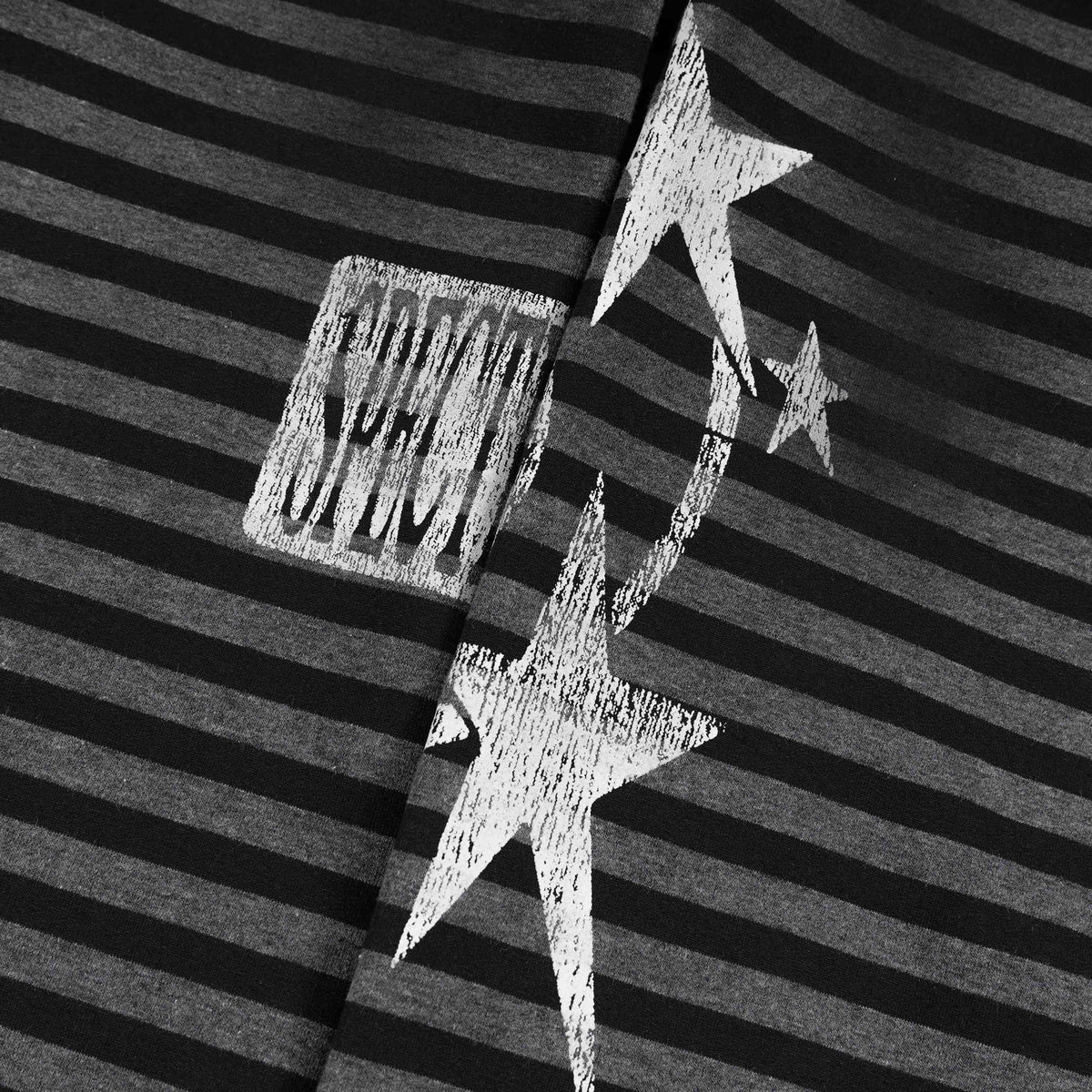 Madxmarx Striped Graphic Zip-Up Hoodie