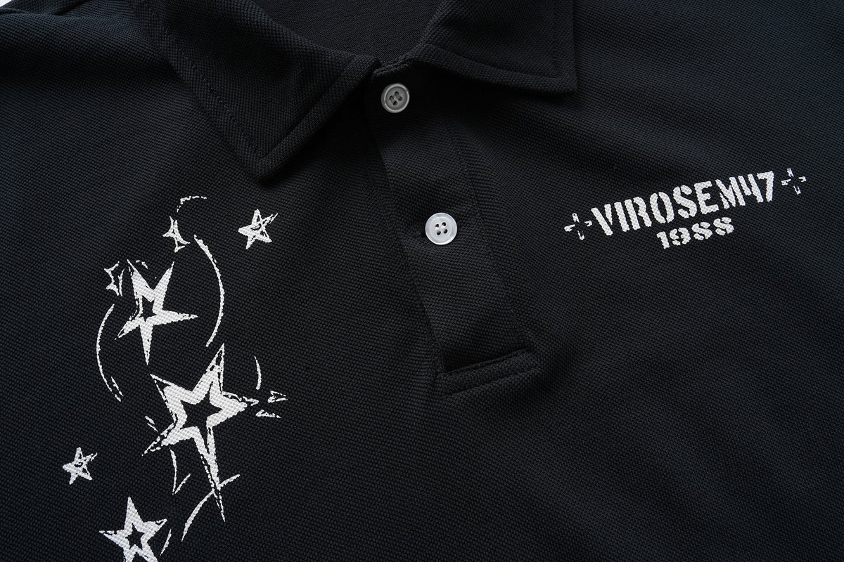 Madxmarx Layered Star Polo Tee