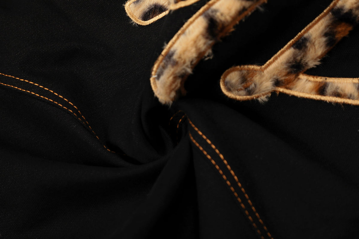 Pantalon large à patch léopard Madxmarx