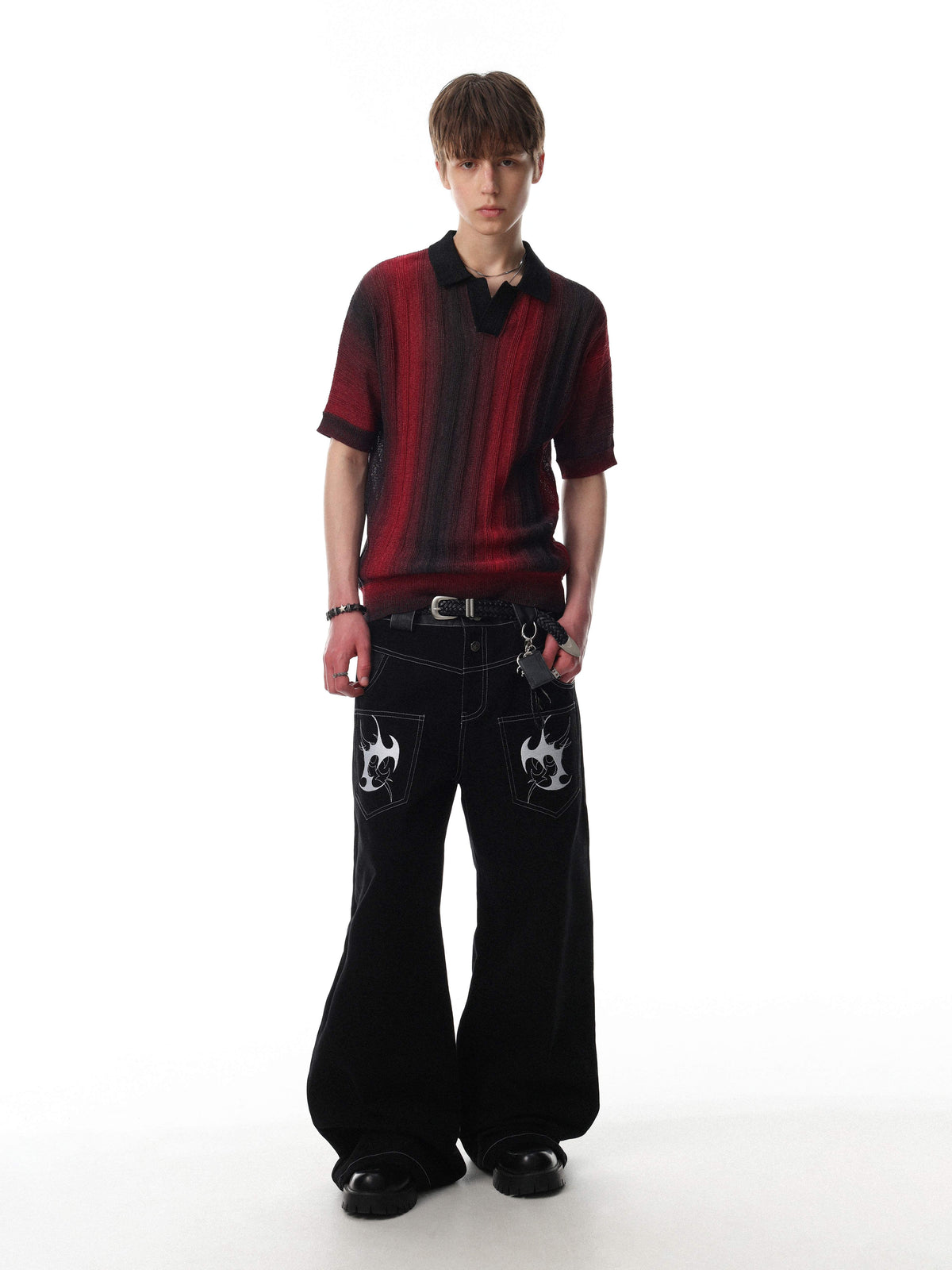 Madxmarx “Gradient Knit Polo Tee”