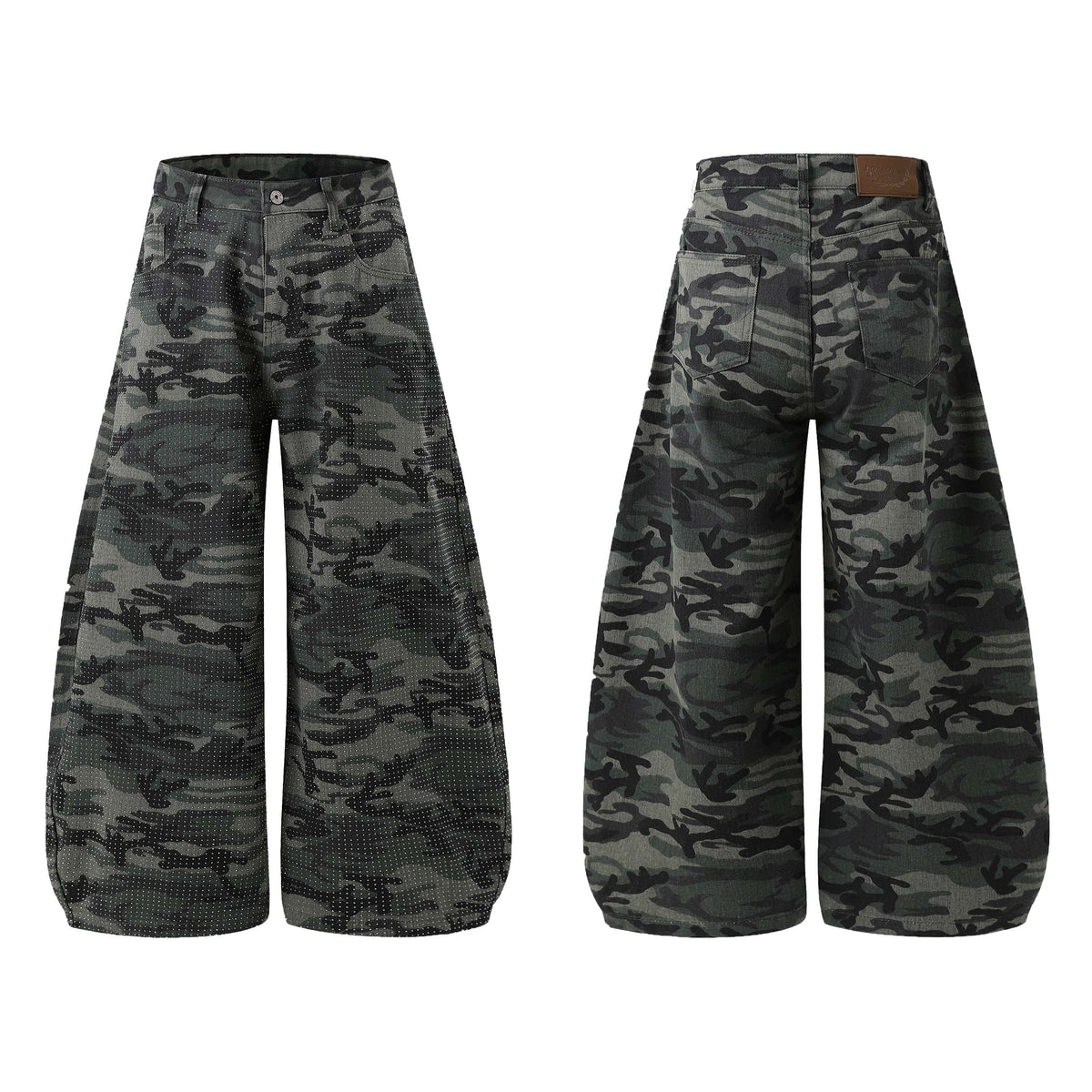 Madxmarx Camouflage Wide-Leg Jeans
