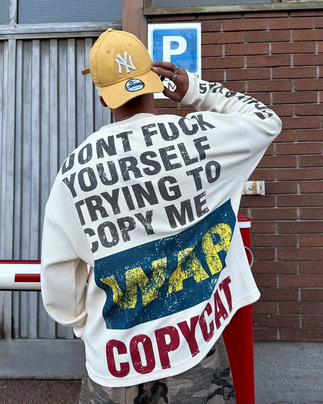 Madxmarx “COPYCAT WAR” Heavy Waffle Long Sleeve