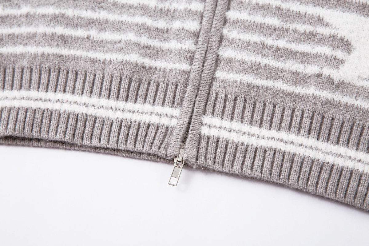 Madxmarx Star Knit Faux Fur Hoodie