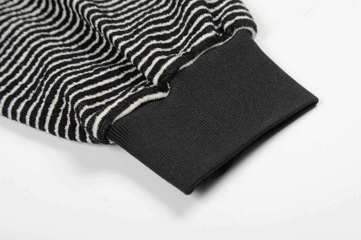 Madxmarx Striped Zip Hoodie
