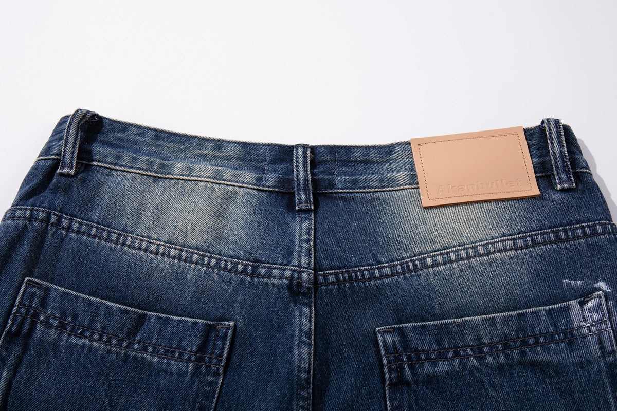 Jean large Madxmarx à effet délavé façon coup de pinceau