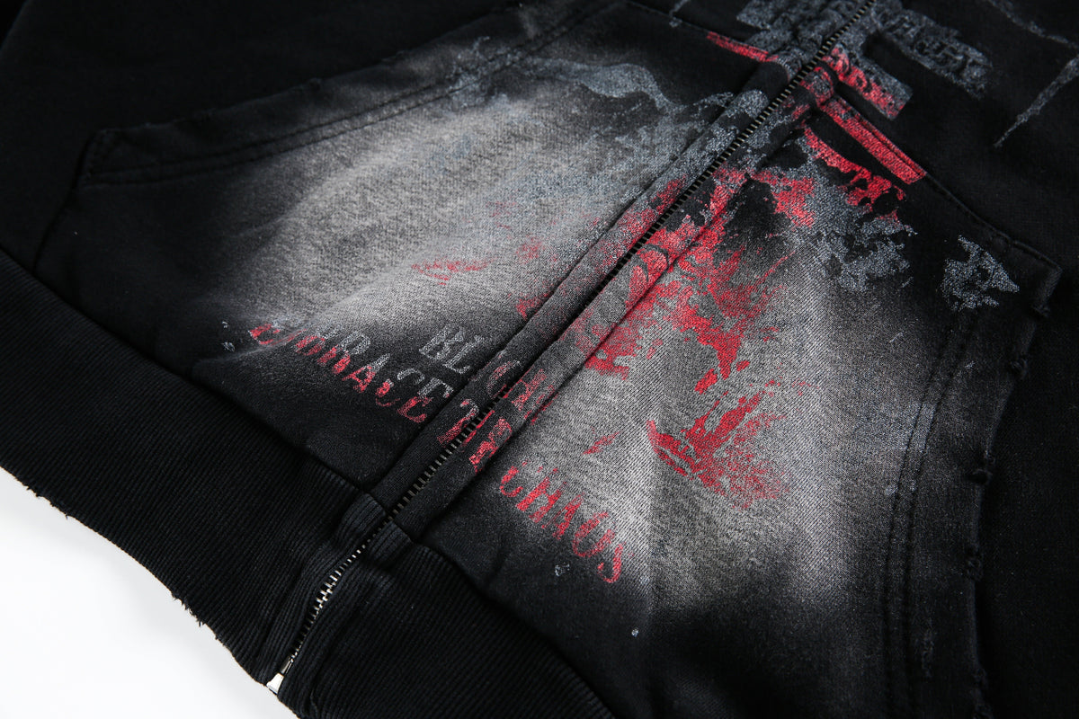 Madxmarx “Rise and Grind” Zip-Up Hoodie