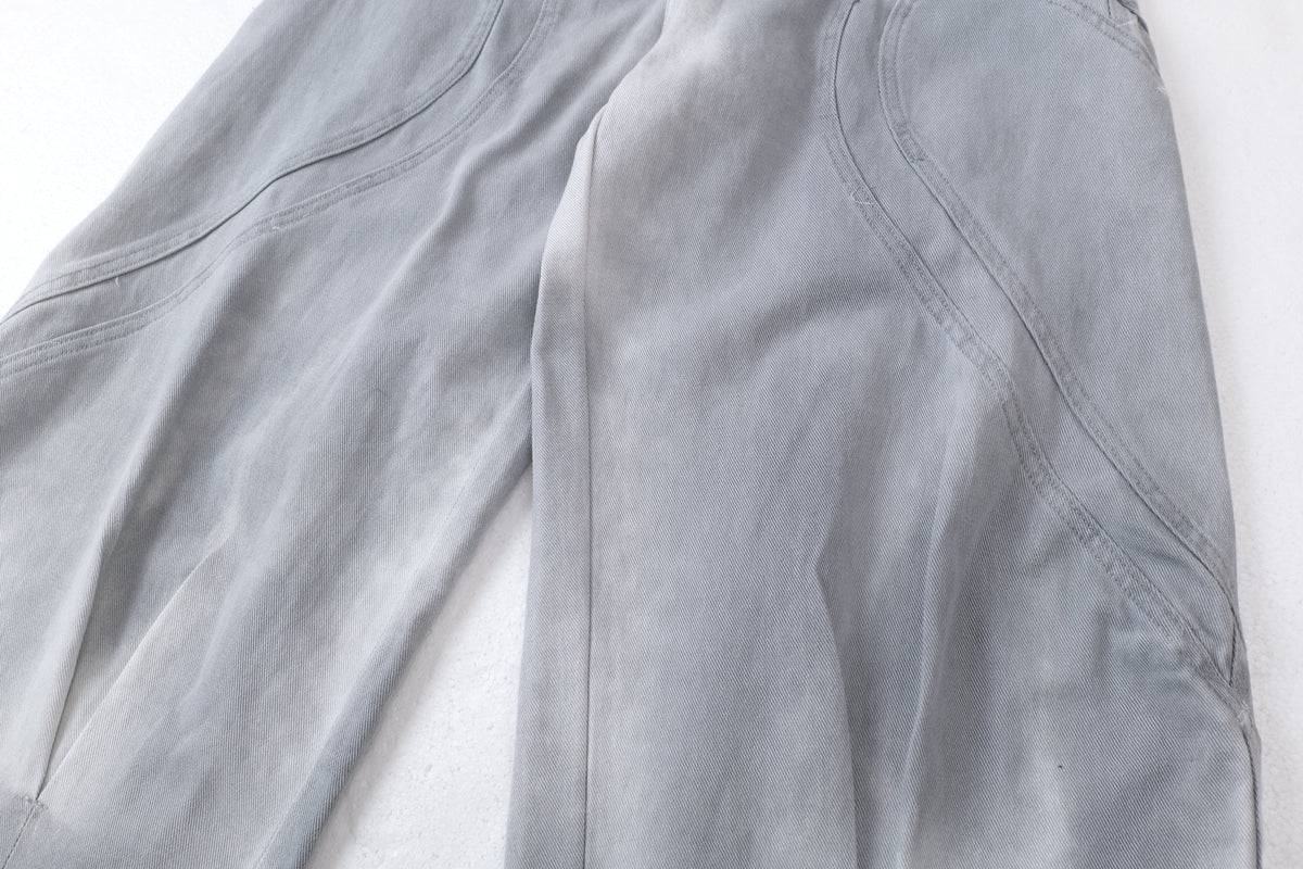 Madxmarx Washed Curved-Panel Balloon Wide-Leg Jeans