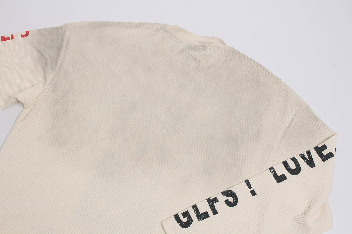 Madxmarx Waffle Graphic Long Sleeve