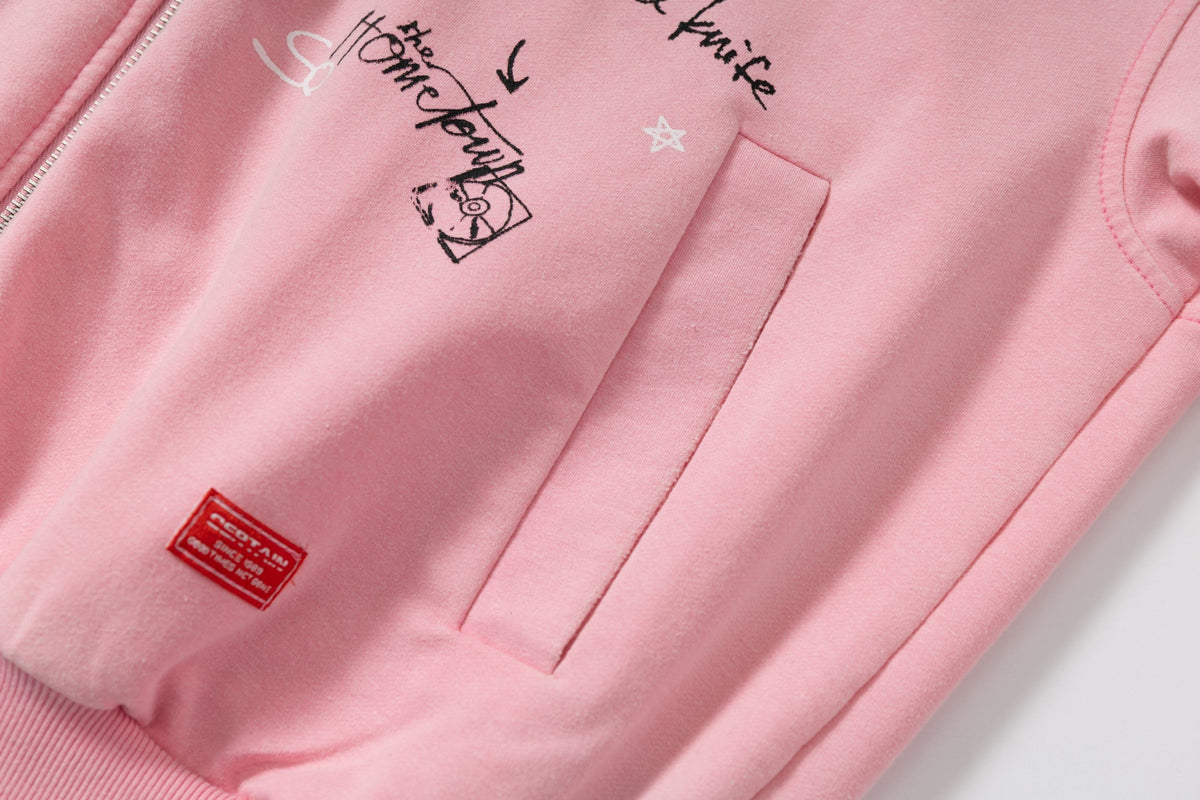 Madxmarx Gradient Graphic Zip Hoodie