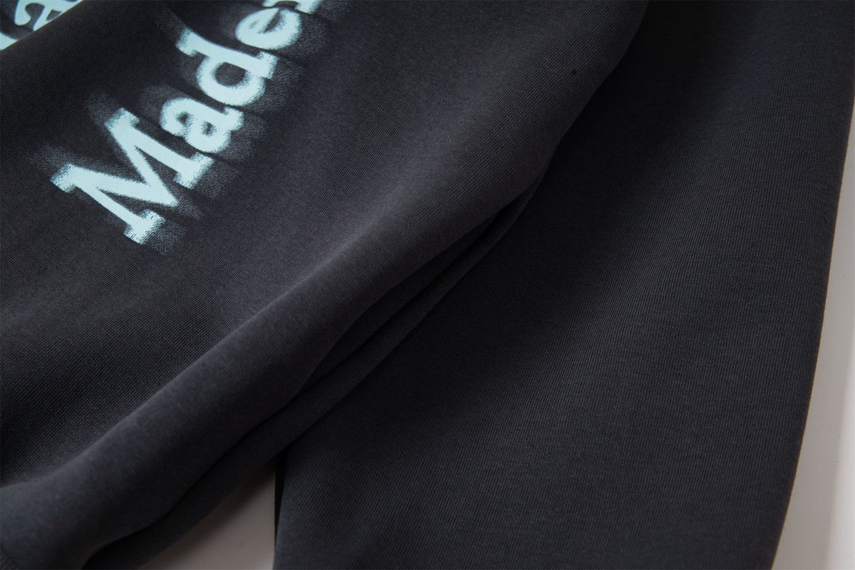 Madxmarx Gradient Letter Zip Hoodie