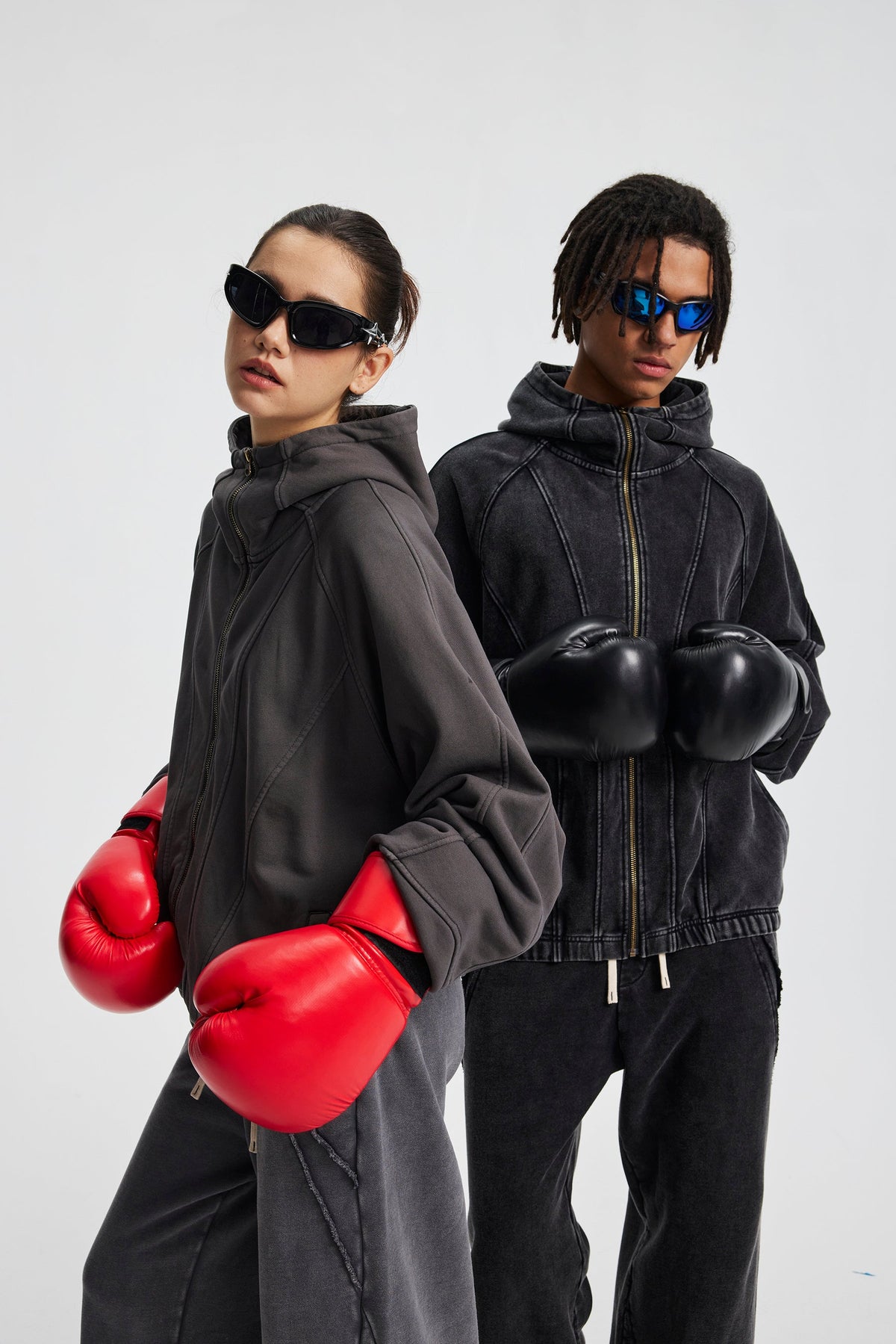 Madxmarx Curved-Seam Full-Zip Hoodie