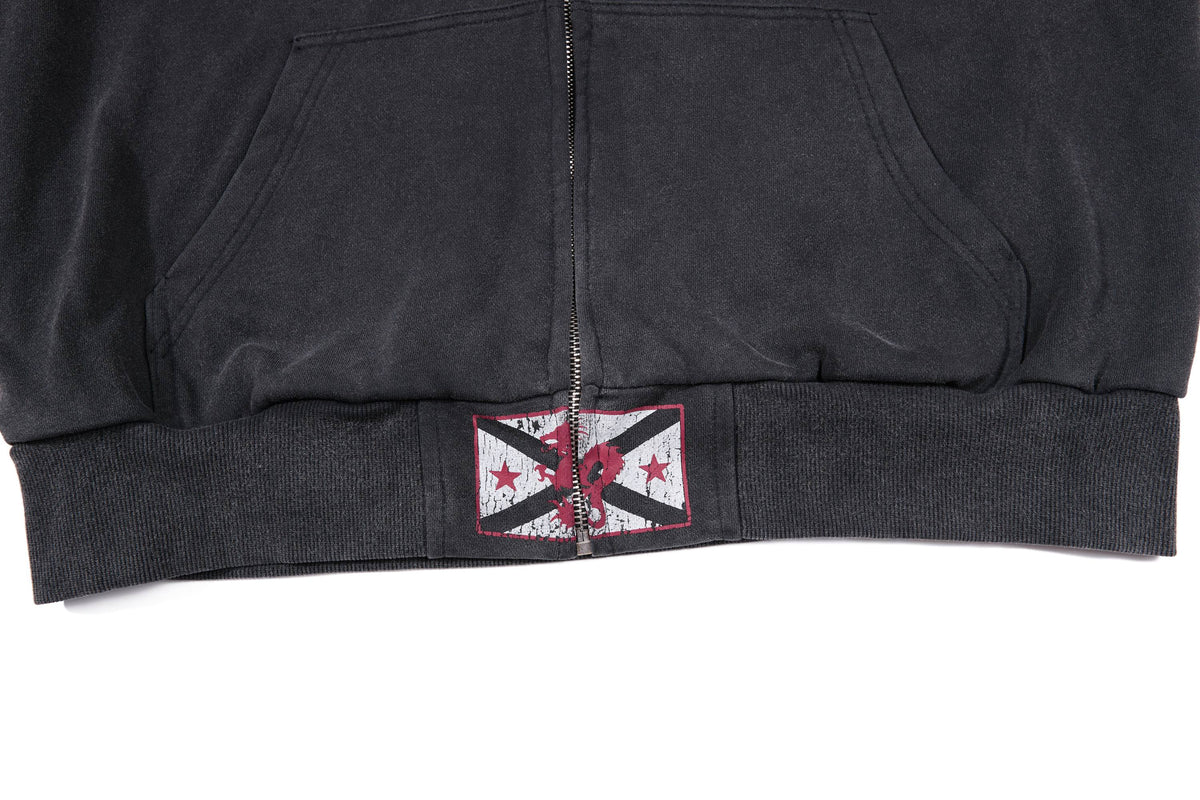 Madxmarx Dragon Script Zip-Up Hoodie