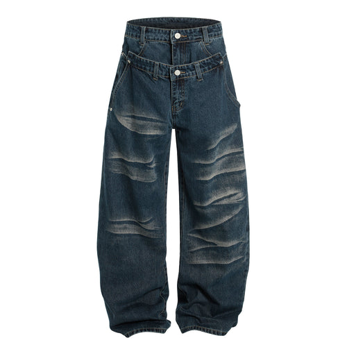 Madxmarx Vintage Whisker Wide-Leg Jeans - XS / Blue