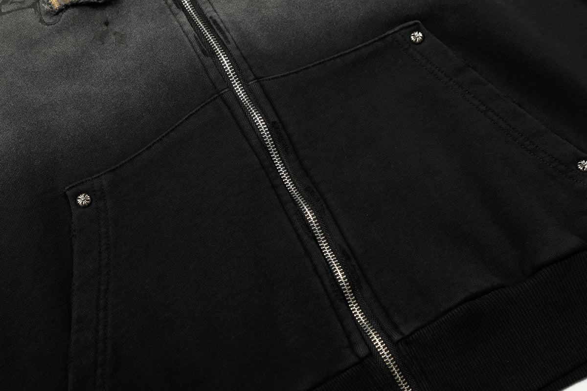 Madxmarx Gradient Graphic Zip-Up Hoodie