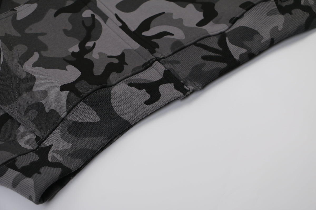 Madxmarx Camo Flag Zip-Up Hoodie