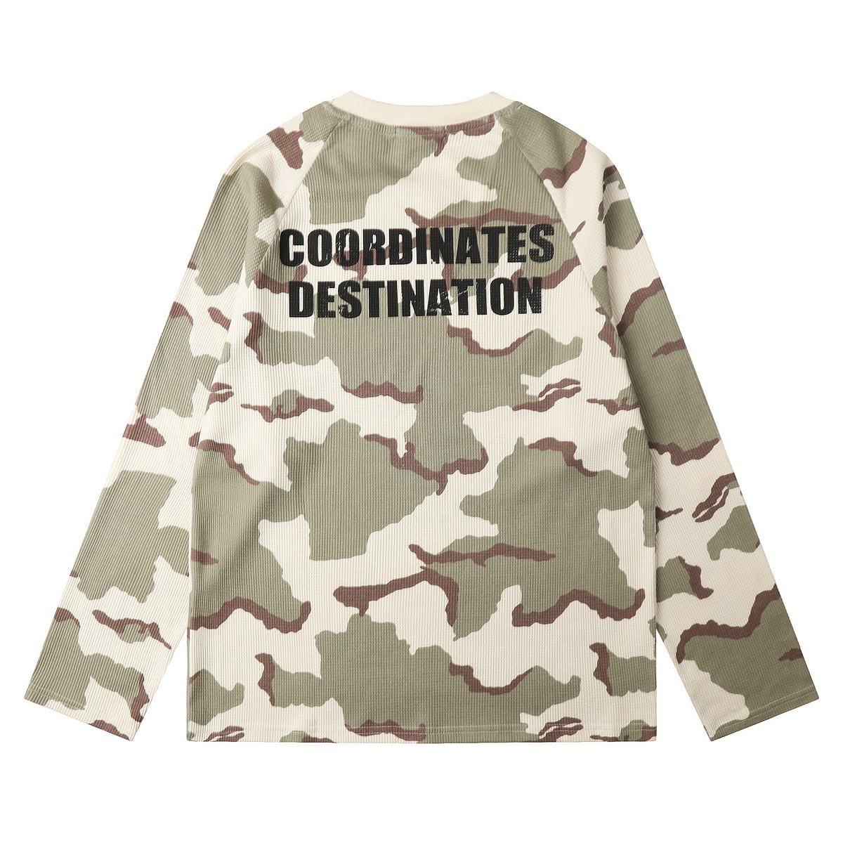 Madxmarx Camo Waffle Long Sleeve Tee