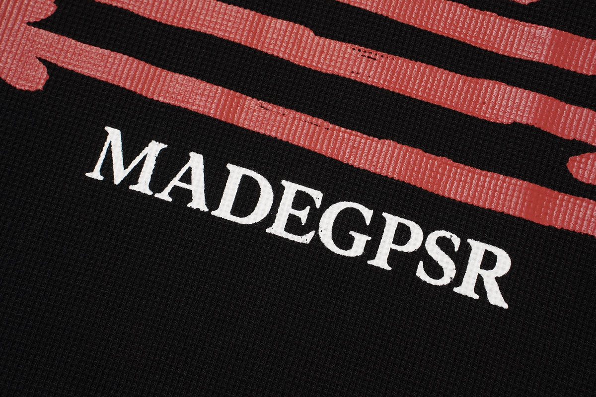 Madxmarx Camo Sleeve Flag Graphic Long Sleeve Tee