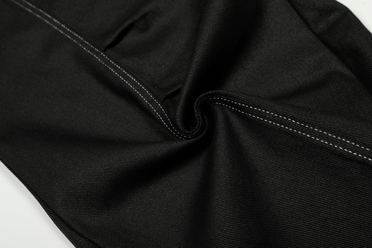 Pantalon large en jean à surpiqûres contrastantes Madxmarx
