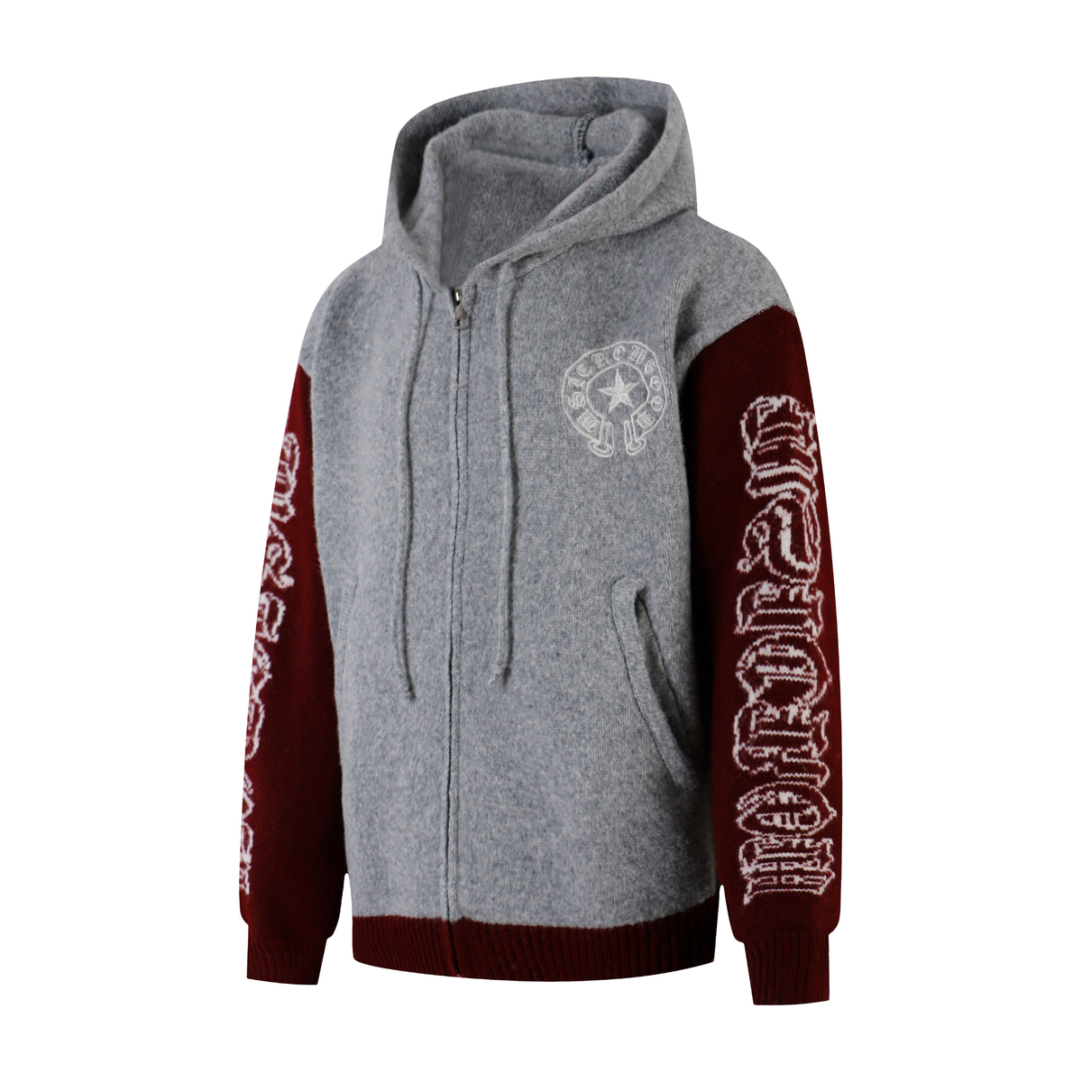 Madxmarx Vintage Star Knit Zip Hoodie