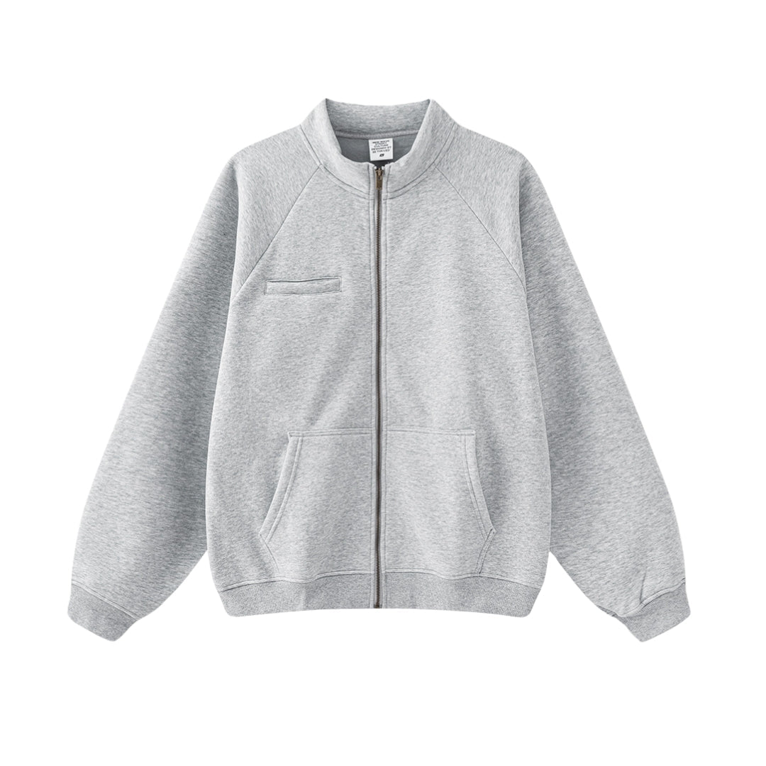 Sporty Zipper Jacket & Hoodie & Sweatpants Setup